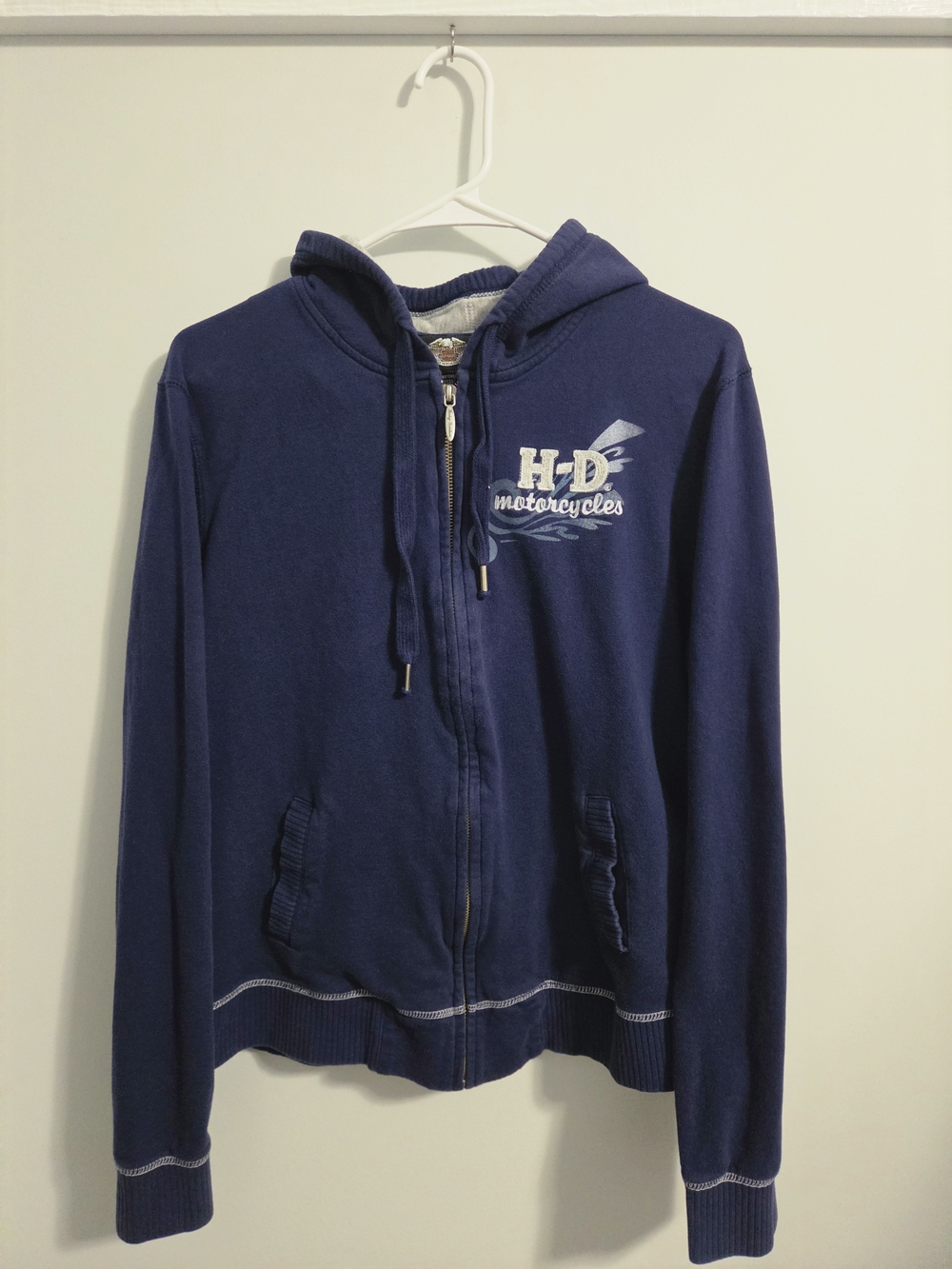 Harley DAVIDSON Motorcycles Navy Zip-Up Hoodie